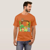 T-shirt animaux de zoo Conception ami (Devant entier)