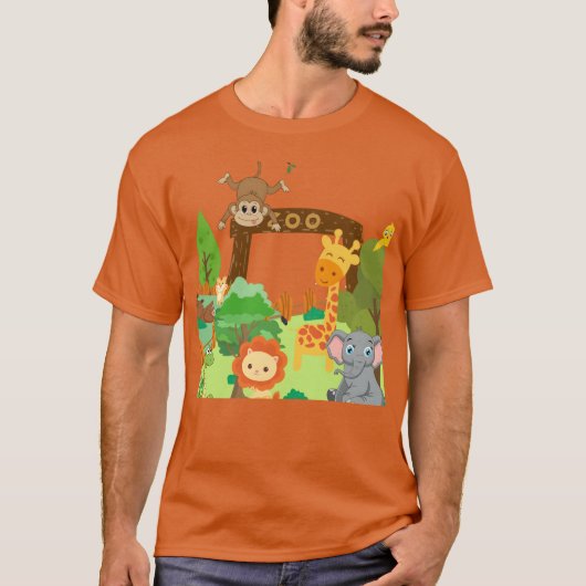T-shirt animaux de zoo Conception ami (Devant)