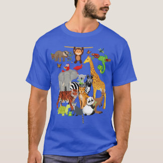 T-shirt Animaux de zoo Fête faune Jour du zoo 26 Animaux g