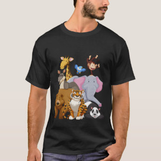 T-shirt Animaux de zoo Journée de la faune famille Dayee