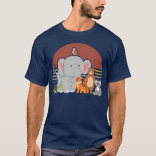 T-shirt Animaux de zoo mignons pour garçons et filles cade