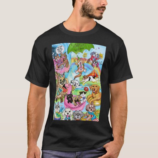 T-shirt Animaux d'été (Devant)