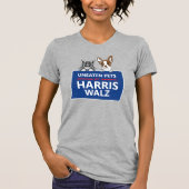 T-shirt Animaux domestiques non consommés pour Harris Walz (Devant)