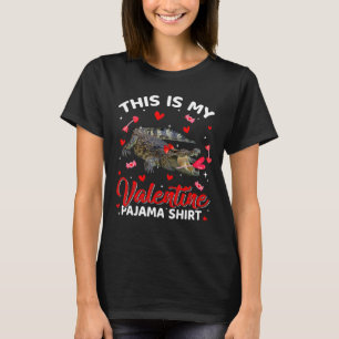 T-shirt Animaux Drôle D'Alligator Voici Mon Pajam Valentin
