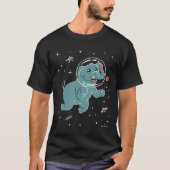 T-shirt Animaux éléphants dans l'espace (Devant)