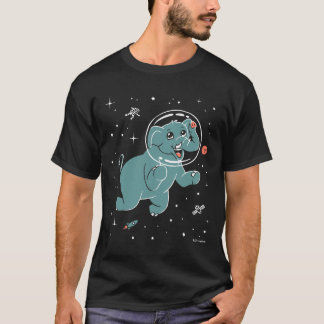 T-shirt Animaux éléphants dans l'espace