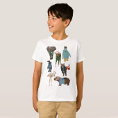 T-shirt Animaux en tant que gardiens de table (Devant entier)