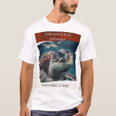 T-shirt Animaux en voie de disparition - Tortue mouchetée (Devant)
