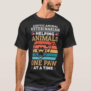 T-shirt Animaux exotiques Vétérinaire Aider les animaux un