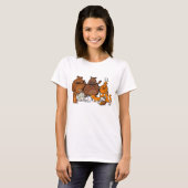 T-shirt Animaux forestiers amusants (Devant entier)