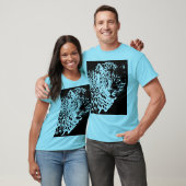 T-shirt Animaux Leopard Face Pop Art moderne Modèles Mens (Unisexe)