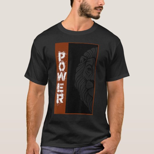 T-shirt Animaux Lion Power (Devant)