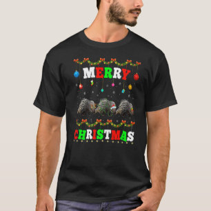 T-shirt Animaux Lumières Joyeux Noël Père Noël Porcupine