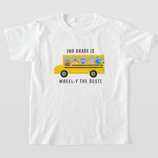 T-shirt Animaux mignons de bus scolaires Niveau scolaire p (Poser)