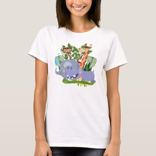 T-shirt Animaux mignons de safari (Devant)
