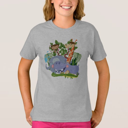 T-shirt Animaux mignons de safari (Devant)