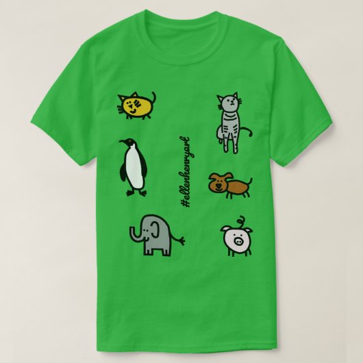 T-shirt Animaux mignons Enfant Comme Sticker Pack (Design devant)