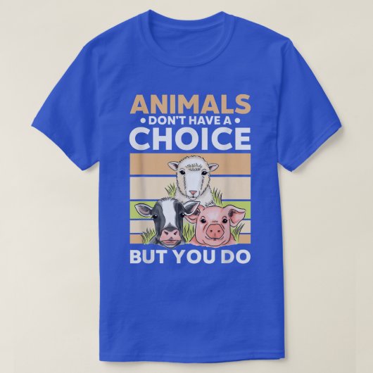 T-shirt Animaux Pas De Choix Protéine Végétariens Activis  (Design devant)