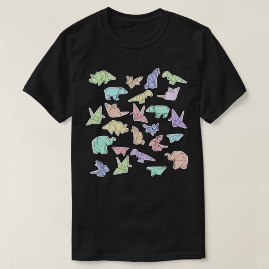T-shirt Animaux Pastel Origami (Design devant)