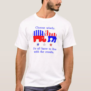 T-shirt Animaux Politiques Choisissez avec Sagesse