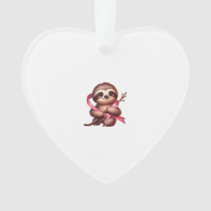 T-shirt Animaux Ruban Rose Cute Sloth Sensibilisat