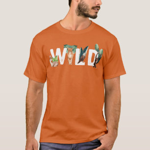 T-shirt Animaux sauvages Chat Aigle Singe famille de cerfs
