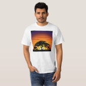 T-shirt Animaux sauvages sur Savannah Sunset (Devant entier)