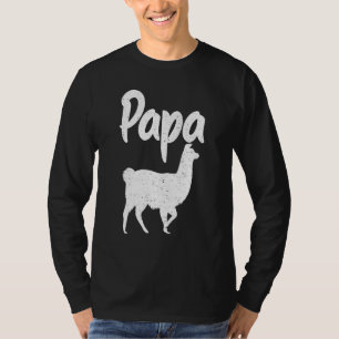 T-shirt Animaux Thème Fête des pères Tee Cute Papa Llama A