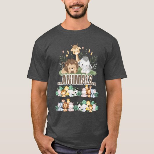 T-shirt Animaux vintage (Devant)