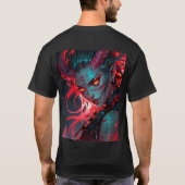 T-shirt Anime à cornes rouges fille (Dos)