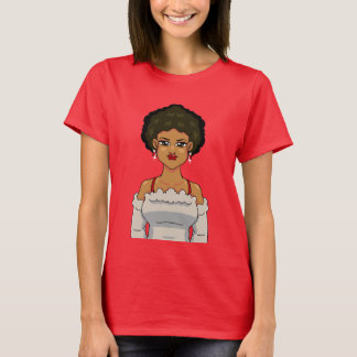 T-shirt Anime Afro Girl Portrait Cute Adorable BeautyBlack