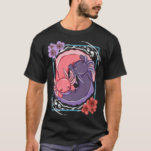 T-shirt Anime Axolotl Waifu Who Love Anime Ramen And Sketc