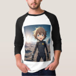 T-shirt Anime Boy Astronaut on Alien Planet – Sci-Fi Anime<br><div class="desc">A cheerful anime boy wearing a futuristic astronaut suit standing on a mysterious alien planet. The background shows a vast desert landscape with distant mountains, bright sunlight, and a large planet in the sky, creating an exciting sci-fi anime space exploration scene.</div>