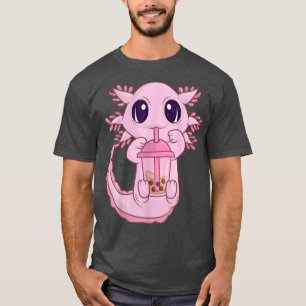 T-shirt Anime Bubble Boba Tea TWomen Girls, Kawaii Aolotl