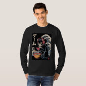 T-shirt Anime Cat Eating Ramen Japanese Wave Kawaii Neko K (Devant entier)
