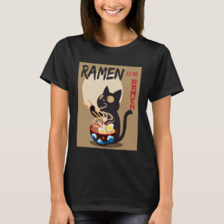 T-shirt Anime Cat Ramen Instant Noodles Funny Japanese Cat