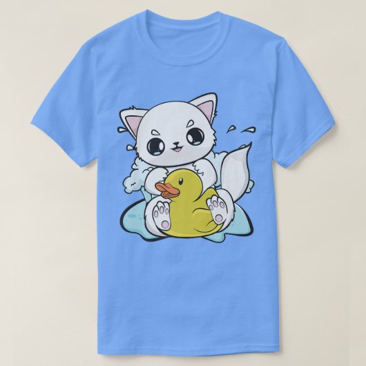 T-shirt Anime Cute Arctic Feu Avec Canard Jaune (Design devant)