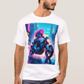 T-shirt Anime Cyber Punk Themed Graphic Shirt (Devant)