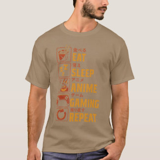 T-shirt Anime de gamer drôle d'hommes garçonsseens de vidé