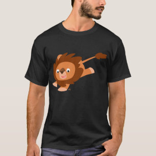 T-shirt animé de lion de bande dessinée