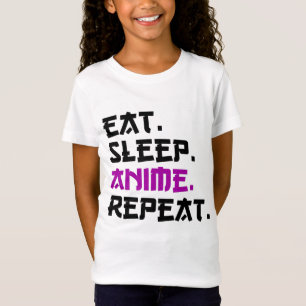 T-Shirt Anime de sommeil de manger répéter