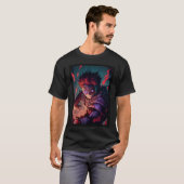 T-shirt Anime Demon Boy Hero Red Hair (Devant entier)