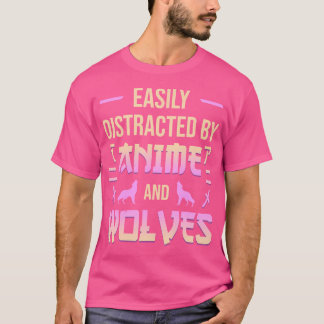 T-shirt Anime Et Loups Kawaii Anime Lover Japonais Otaku
