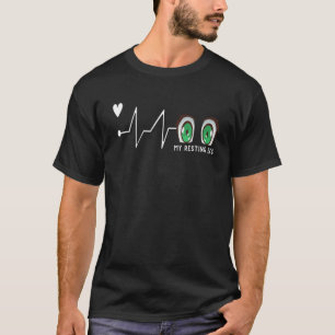 T-shirt Anime Eyes Heartbeat ECG Waves, Kawaii Esthétique