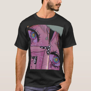 T-shirt Anime Eyes Pastel Kawaii Girl Aesthetic Japanese O