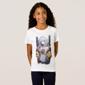 T-Shirt Anime fille avec des fusils (Devant entier)