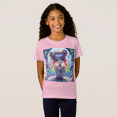 T-Shirt Anime Girl Arc-en-ciel Chanter Lune Fée (Devant entier)