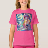 T-shirt Anime Girl chanter Moonlight Pixie Rainbow Mermaid (Devant)