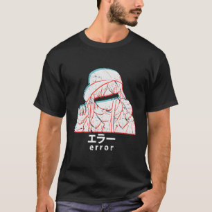 T-shirt Anime Girl Erreur Glitch esthétique Japonais Manga