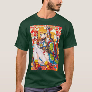 T-shirt Anime Girl Kawaii Waifu esthétique japonaise Manga